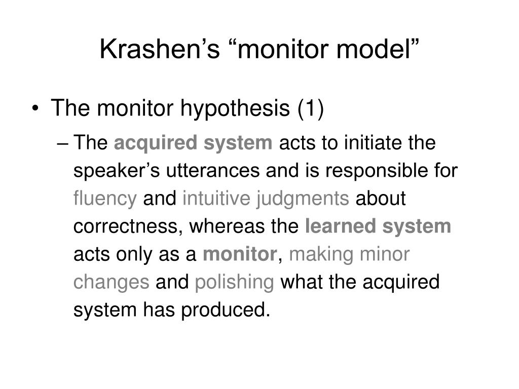 krashen model hypothesis