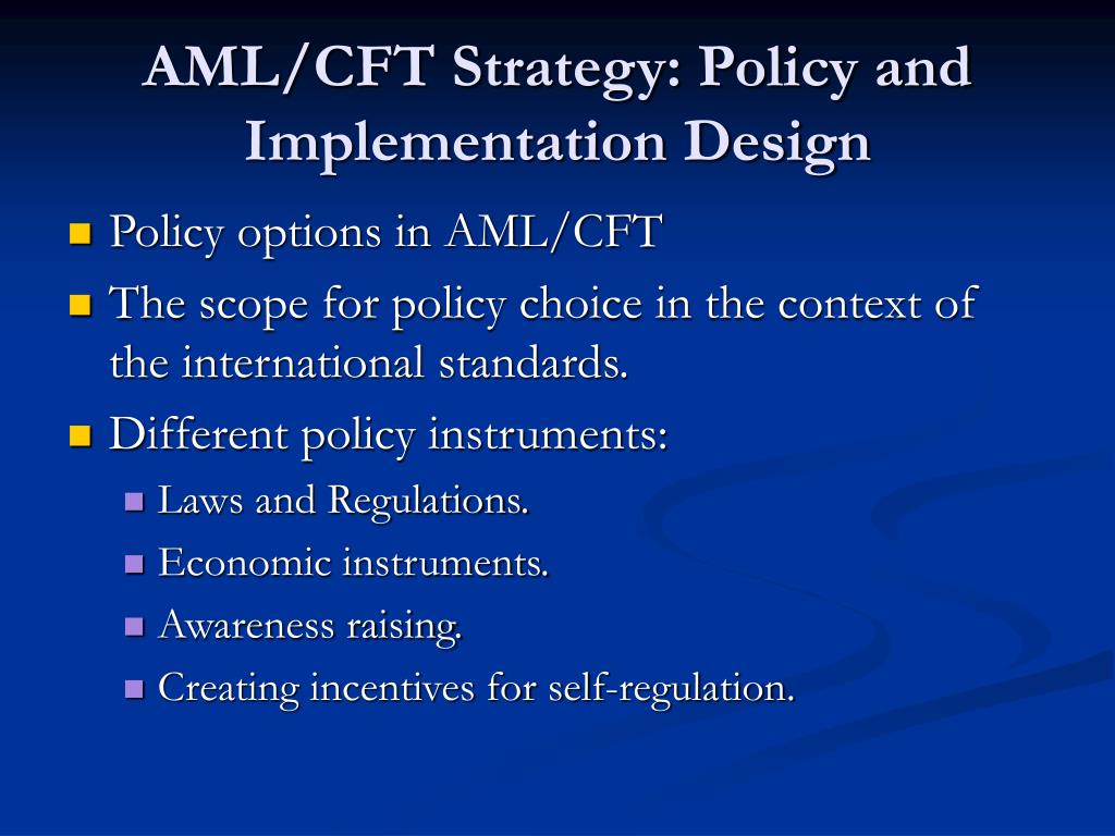 PPT - Developing An AML/CFT Strategy In The Context Of International ...