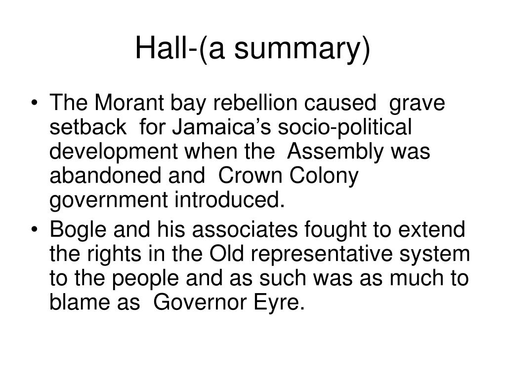 PPT - The Morant Bay Rebellion of 1865 PowerPoint Presentation, free ...