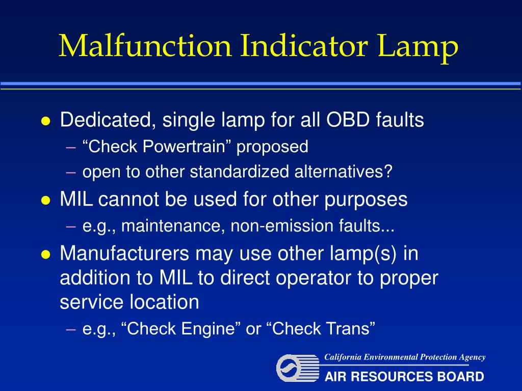 What does it mean when a car's Malfunction Indicator Light (MIL) goes on?, Society