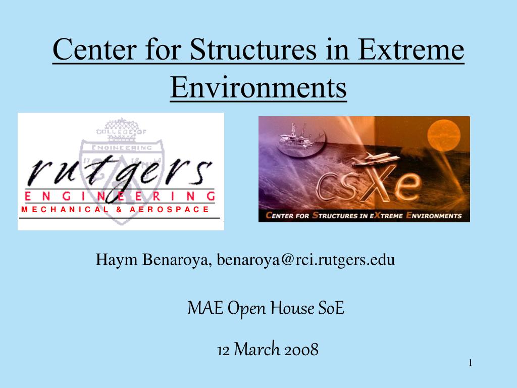 PPT - Center for Structures in Extreme Environments PowerPoint Throughout Rutgers Powerpoint Template