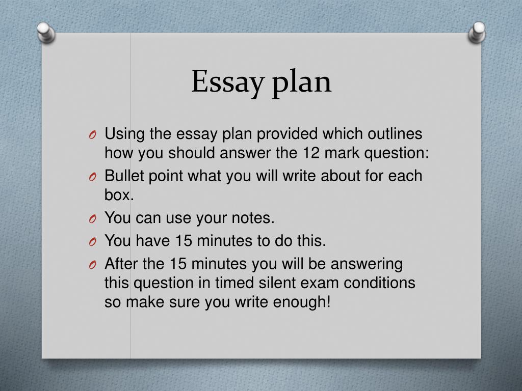 Essay plan