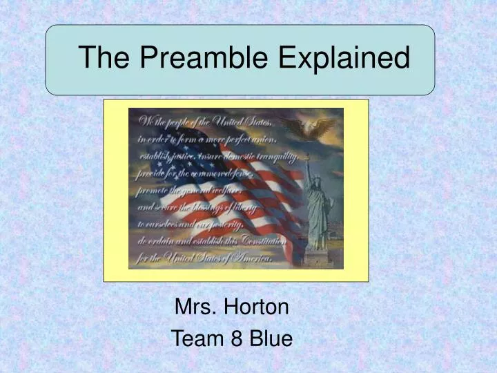 the preamble explained n.