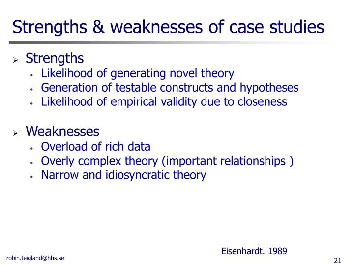 strengths and weaknesses of case study research