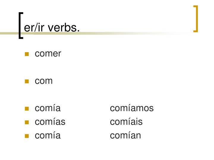 PPT - El imperfecto The imperfect tense PowerPoint Presentation - ID:657656