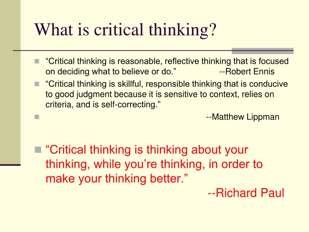 which two are elements of reasoning within critical thinking