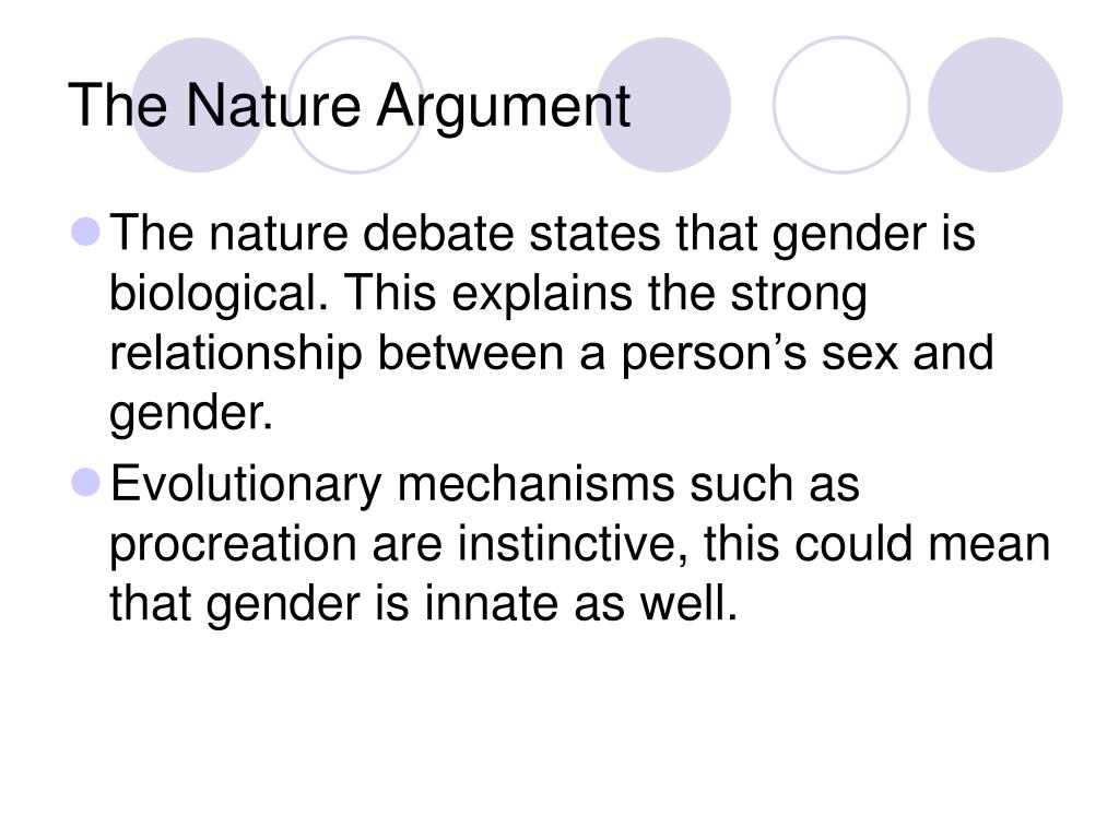 nature vs nurture debate in gender studies pdf