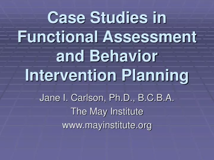 case studies in functional assessment and behavior intervention planning n.