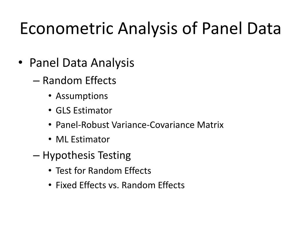 PPT - Econometric Analysis of Panel Data PowerPoint Presentation - ID:658230