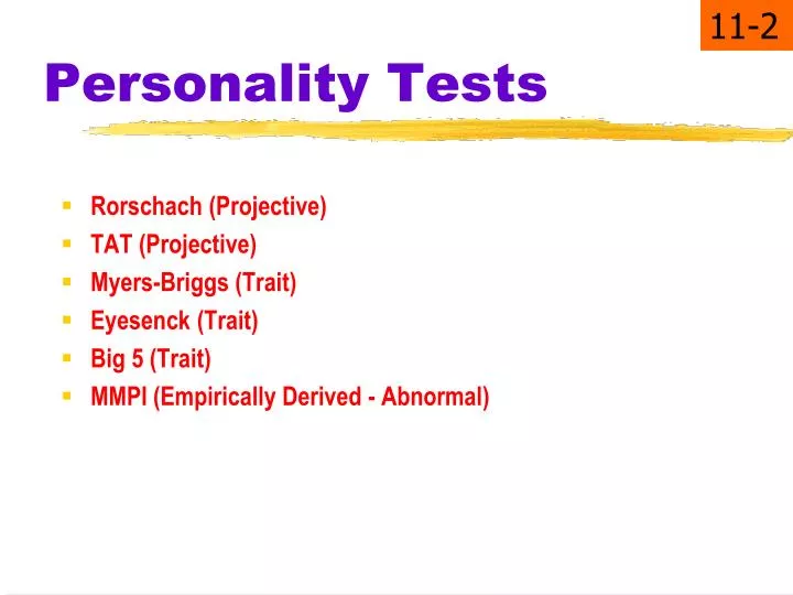 personality tests n.