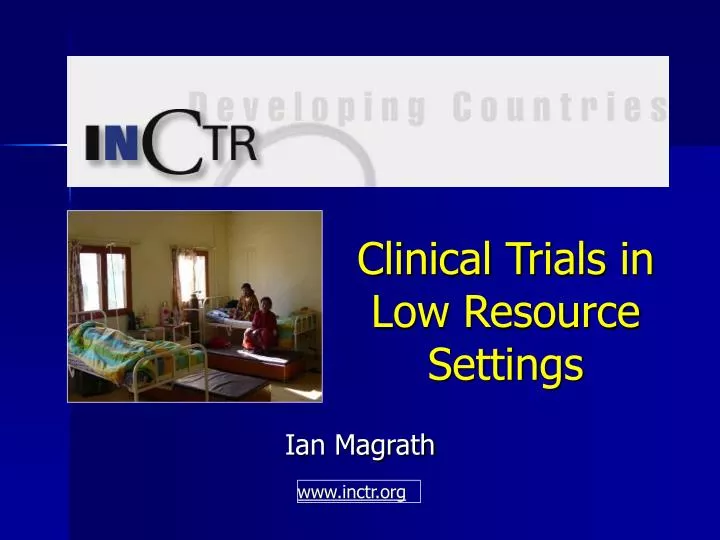 clinical trials in low resource settings n.