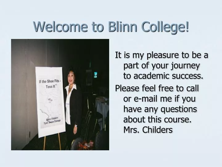 welcome to blinn college n.
