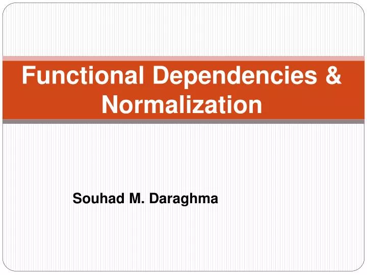 functional dependencies normalization n.