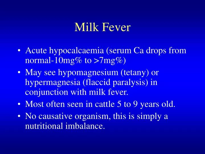 PPT Milk Fever PowerPoint Presentation, free download ID661278