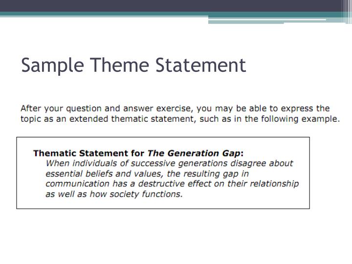 what is a theme statement examples