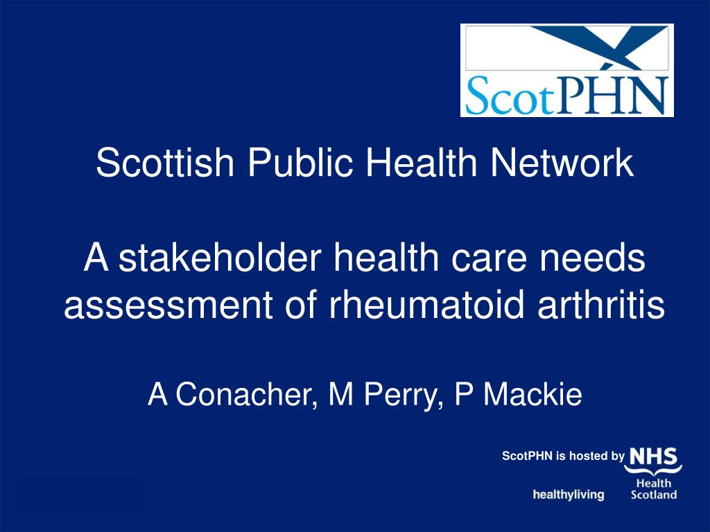 PPT Scottish Public Health Network A stakeholder health care needs