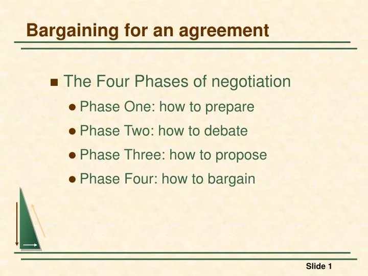 PPT Bargaining for an agreement PowerPoint Presentation, free