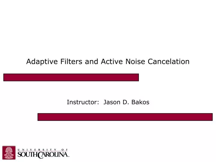 adaptive filters and active noise cancelation n.