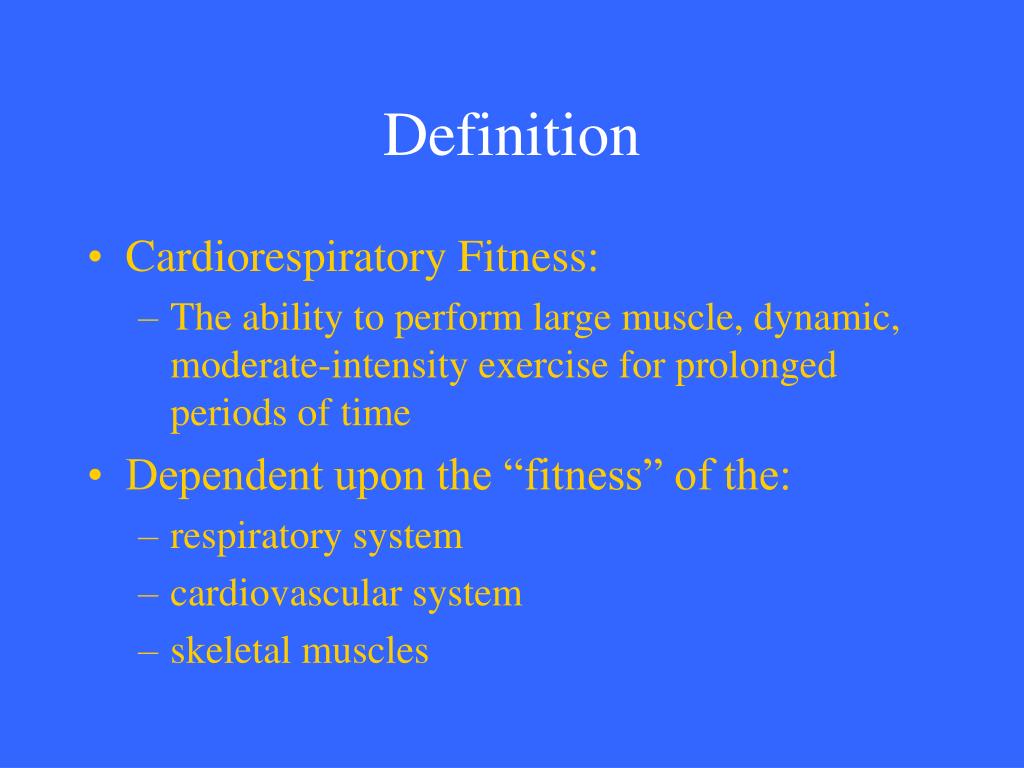 cardiorespiratory endurance definition