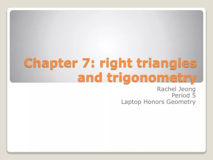 chapter 7 right triangles and trigonometry n.