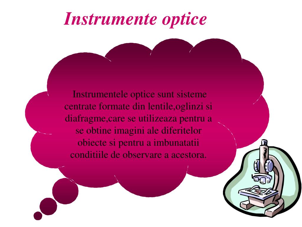 PPT - Referat : INSTRUMENTE OPTICE Irimia Felicia Cls.a IX-a D Cuprins  :Definirea instrumentelor optice Clasi PowerPoint Presentation - ID:662981