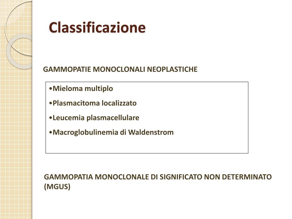PPT - LE GAMMOPATIE MONOCLONALI PowerPoint Presentation, free download -  ID:663017