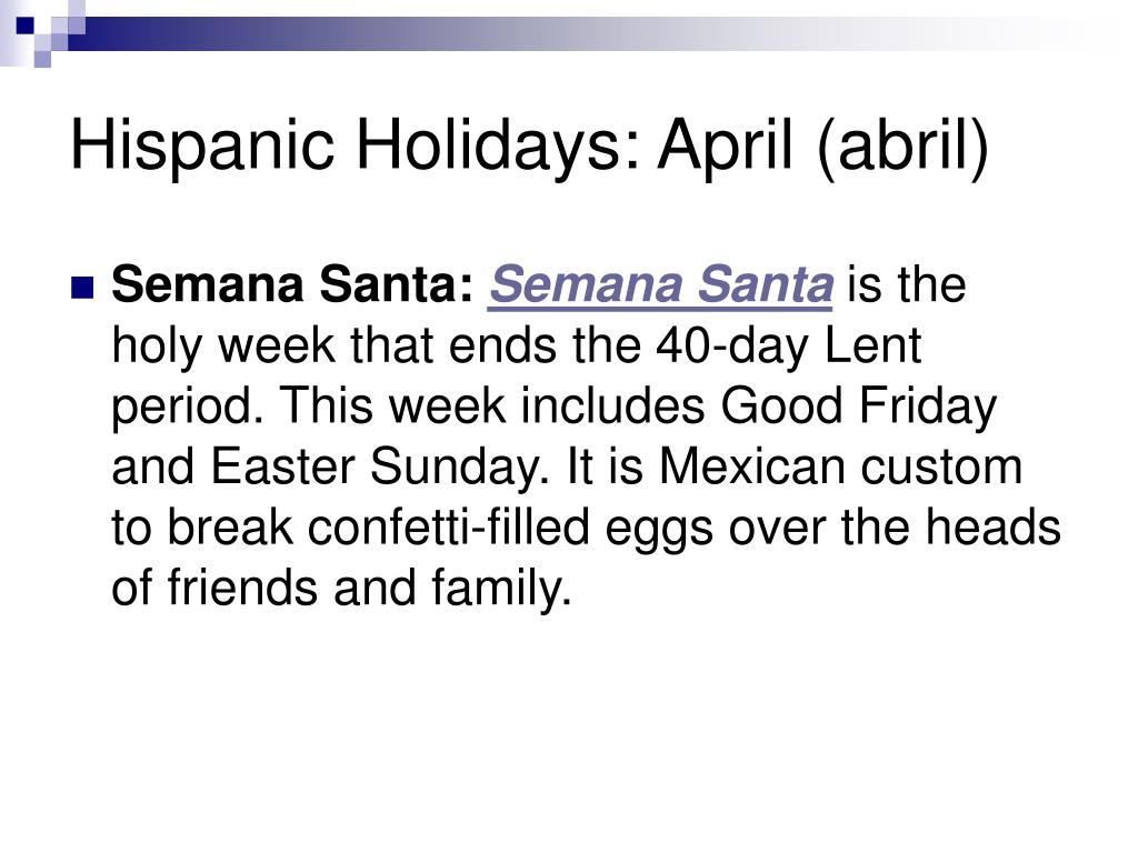 PPT Hispanic Religious Holidays PowerPoint Presentation, free