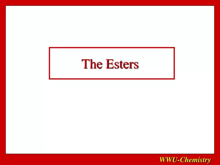 the esters n.