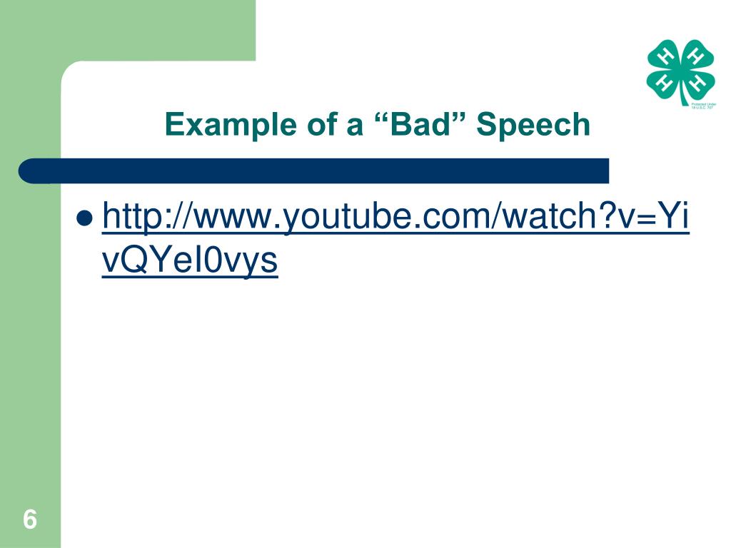 a bad speech example
