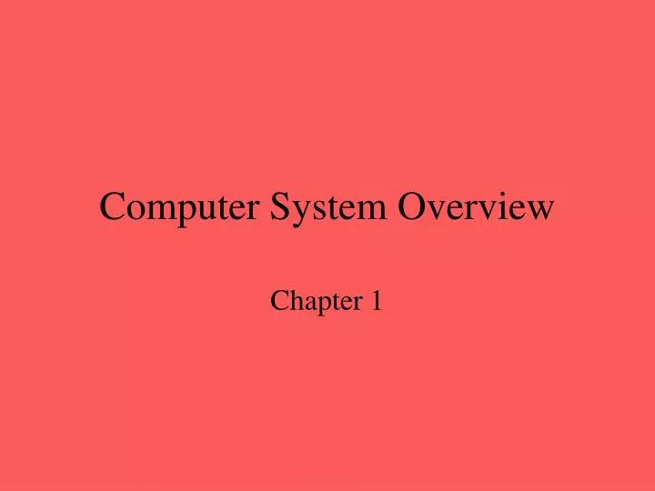 PPT - Computer System Overview PowerPoint Presentation, free download ...