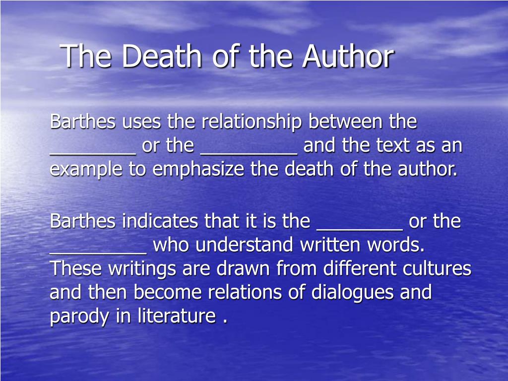 death of the author essay questions