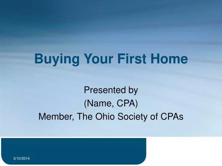 buying your first home n.