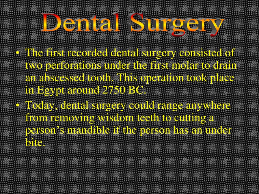 history of dentistry presentation