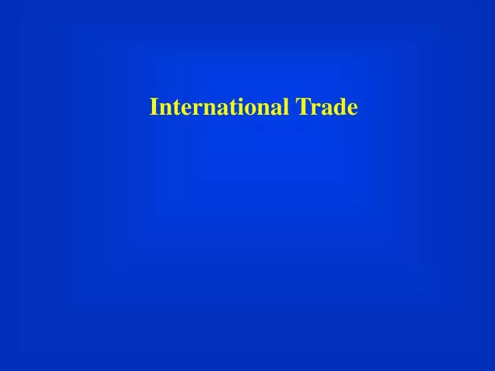 international trade n.