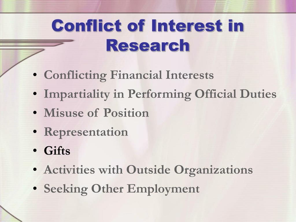 how to write conflict of interest in research