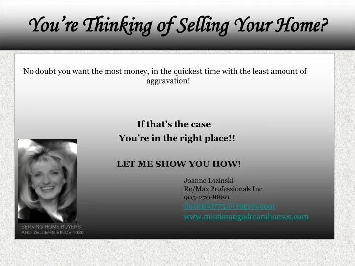 you re thinking of selling your home n.