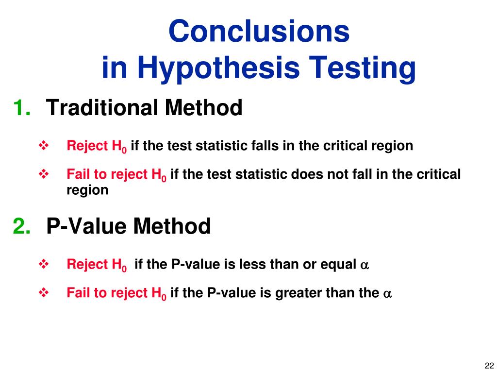 hypothesis testing when to reject