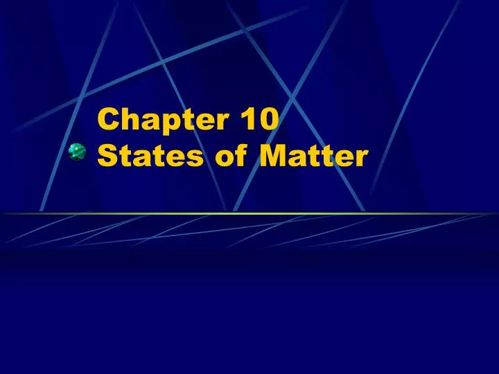 chapter 10 states of matter n.