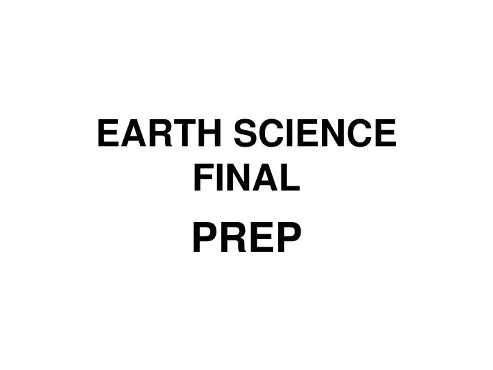 earth science final n.