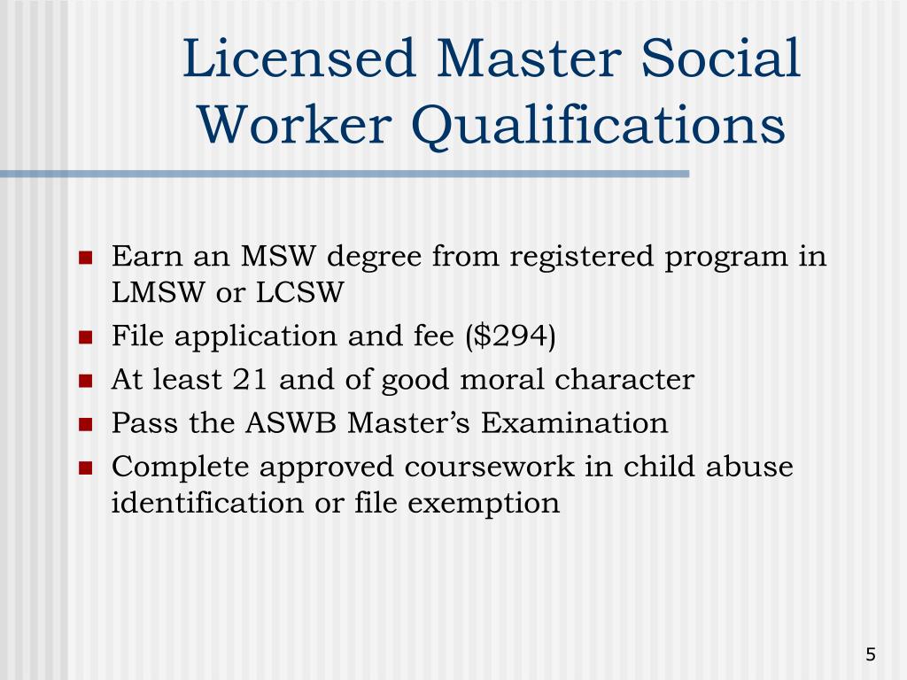 social worker education or license requirements