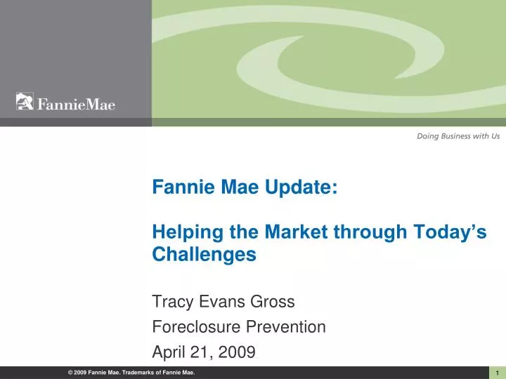 fannie mae update helping the market through today s challenges n.