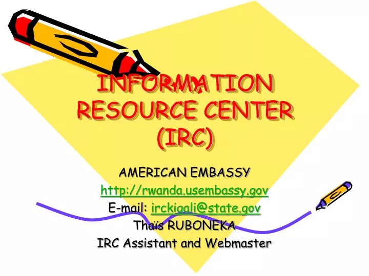 information resource center irc n.