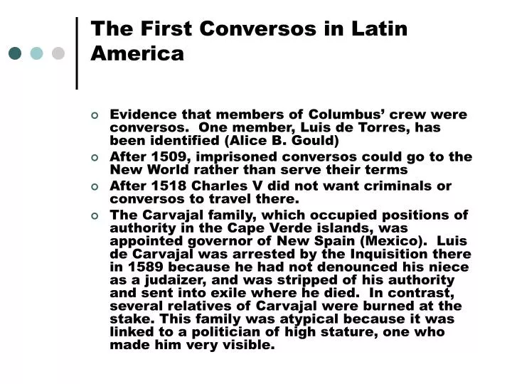 the first conversos in latin america n.