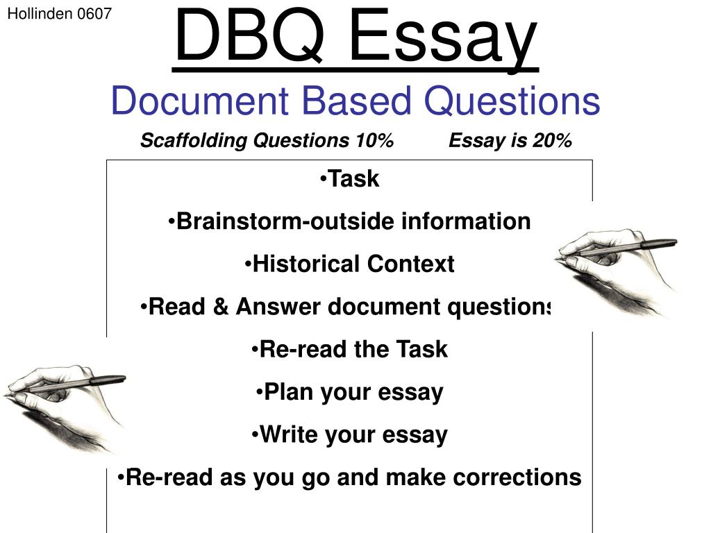 PPT - DBQ Essay Document Based Questions PowerPoint Presentation, free ...