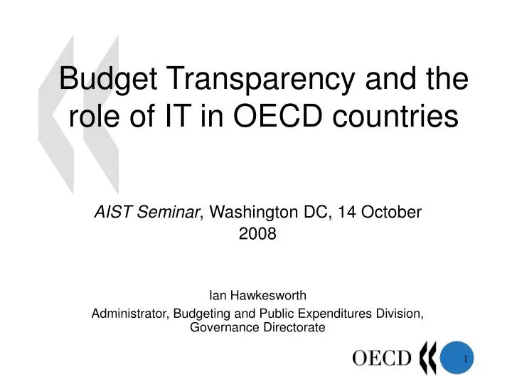budget transparency and the role of it in oecd countries n.