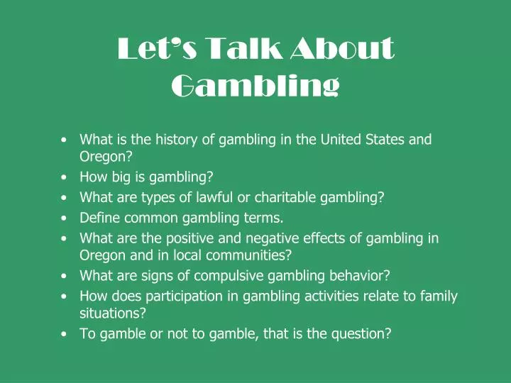 let s talk about gambling n.