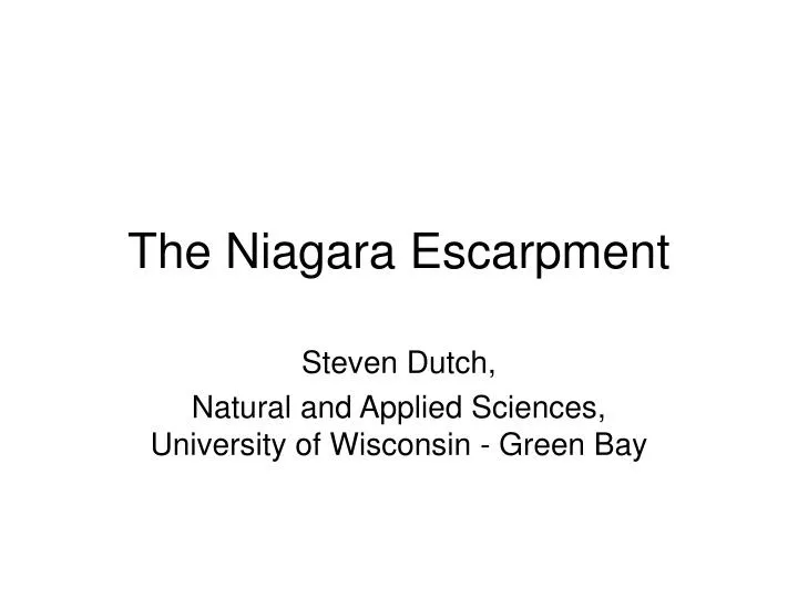 the niagara escarpment n.