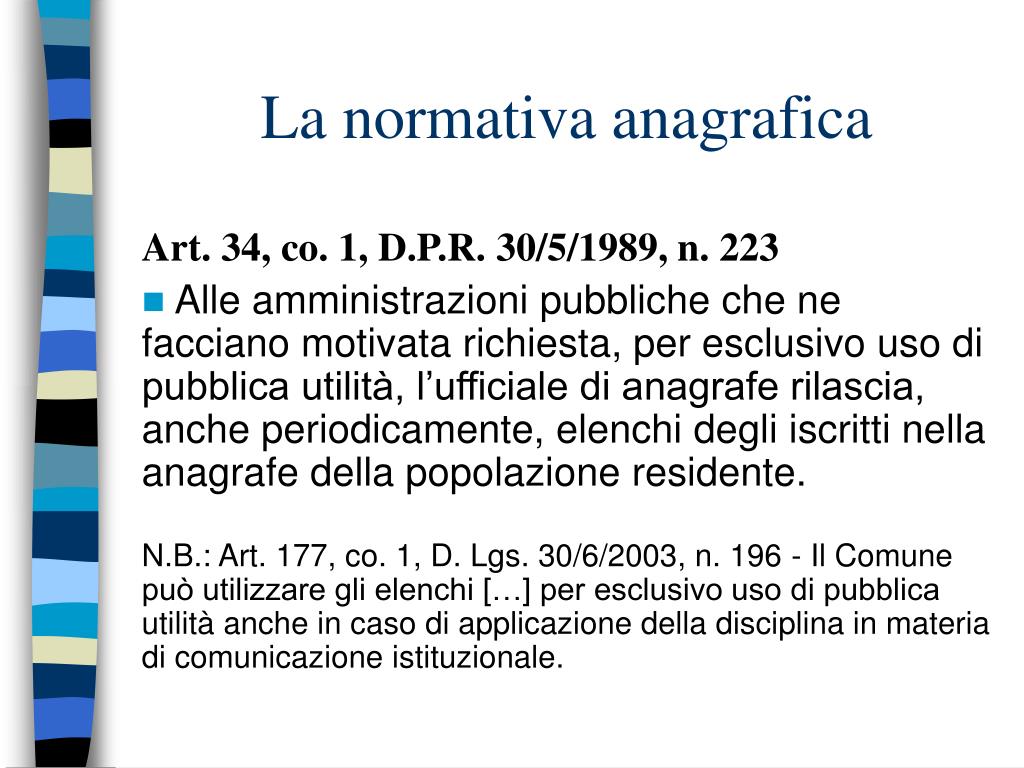 PPT - Convegno sulla riforma anagrafica Ferrara, 30 settembre 2005  PowerPoint Presentation - ID:669734