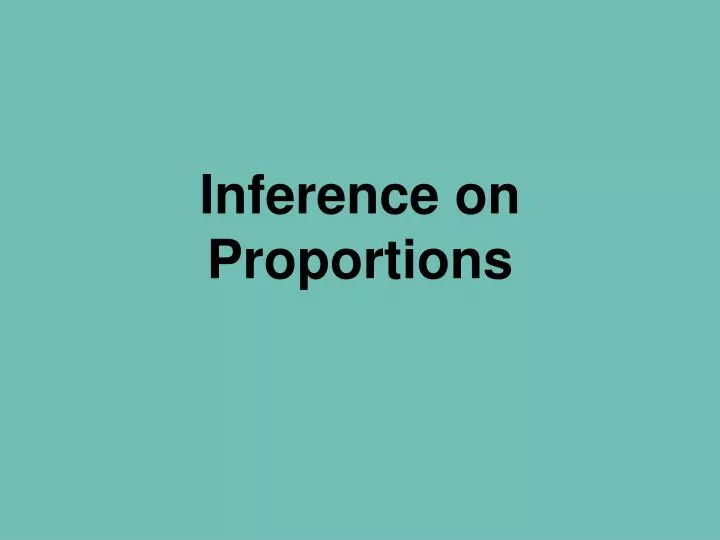 inference on proportions n.