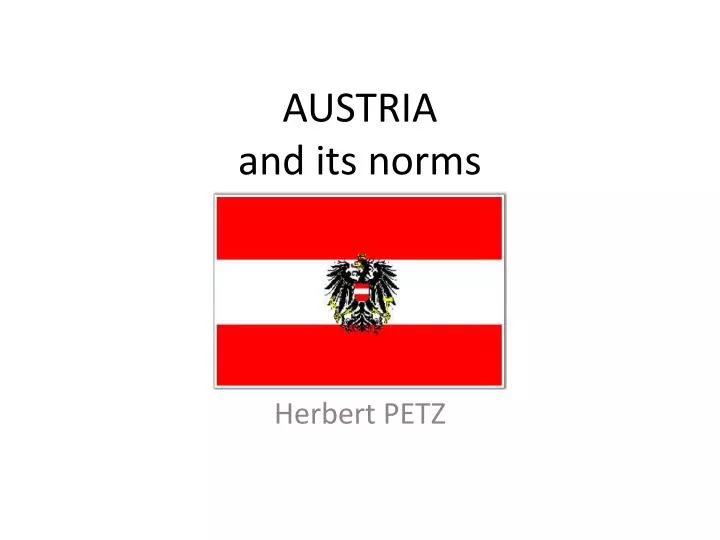 austria a nd its norms n.